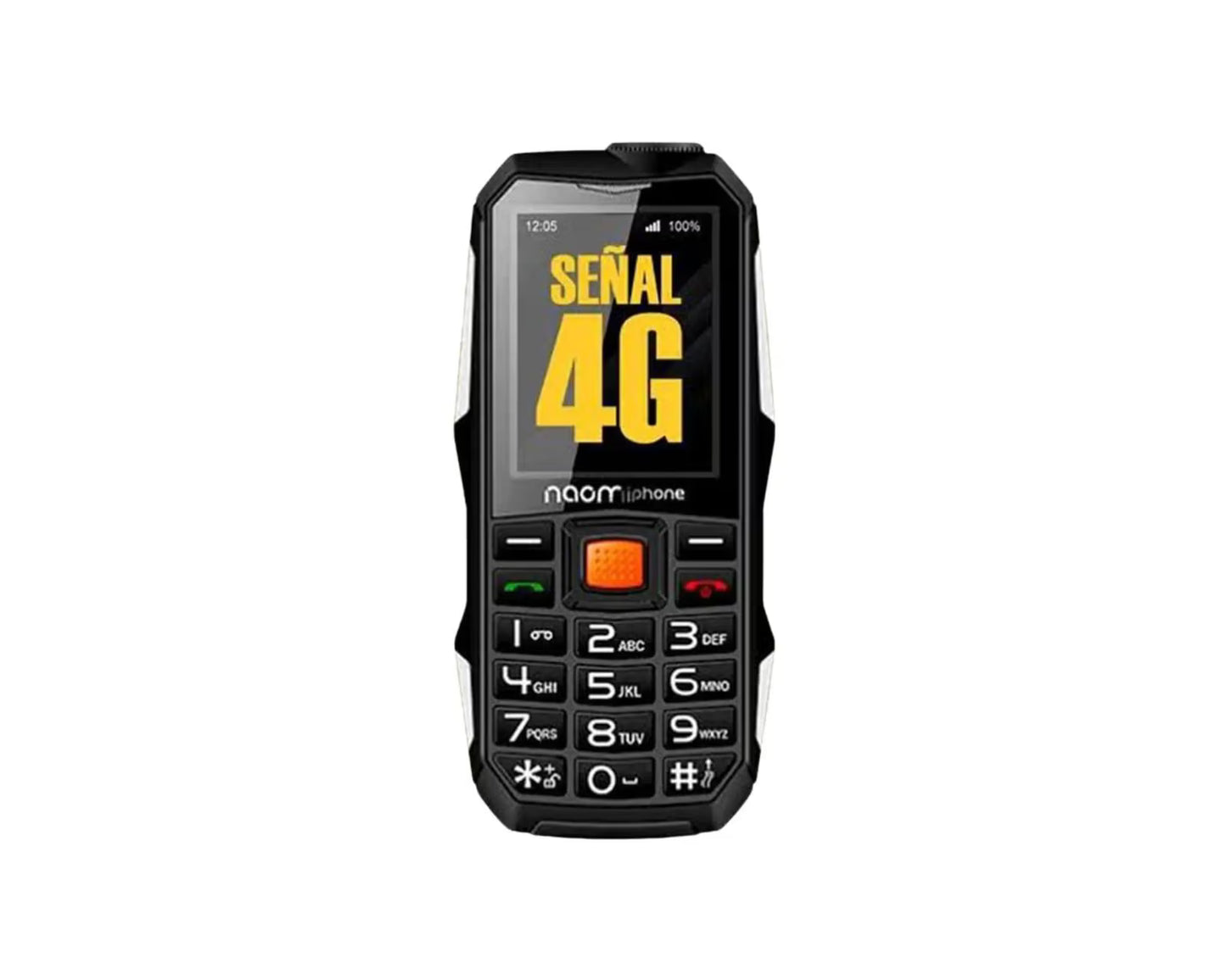 Celular Naomi NP6800 4G Negro, de uso rudo
