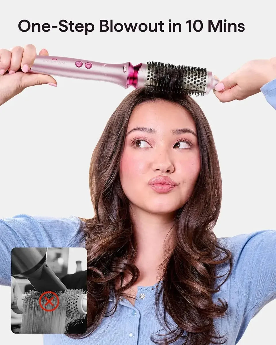 Wavytalk Heatwave Pro - Cepillo Térmico Iónico Rosa
