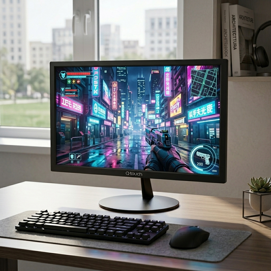 Monitor LED 24 pulgadas Q-Touch Full HD 75Hz HDMI VGA Negro Slim