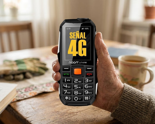 Celular Naomi NP6800 4G Negro, de uso rudo