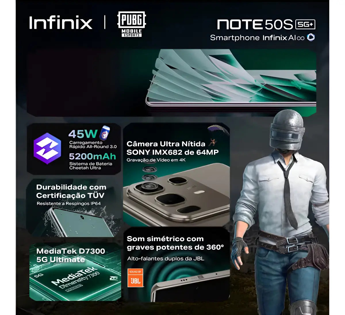 INFINIX NOTE 50S GRIS (8+8) GB 256 GB