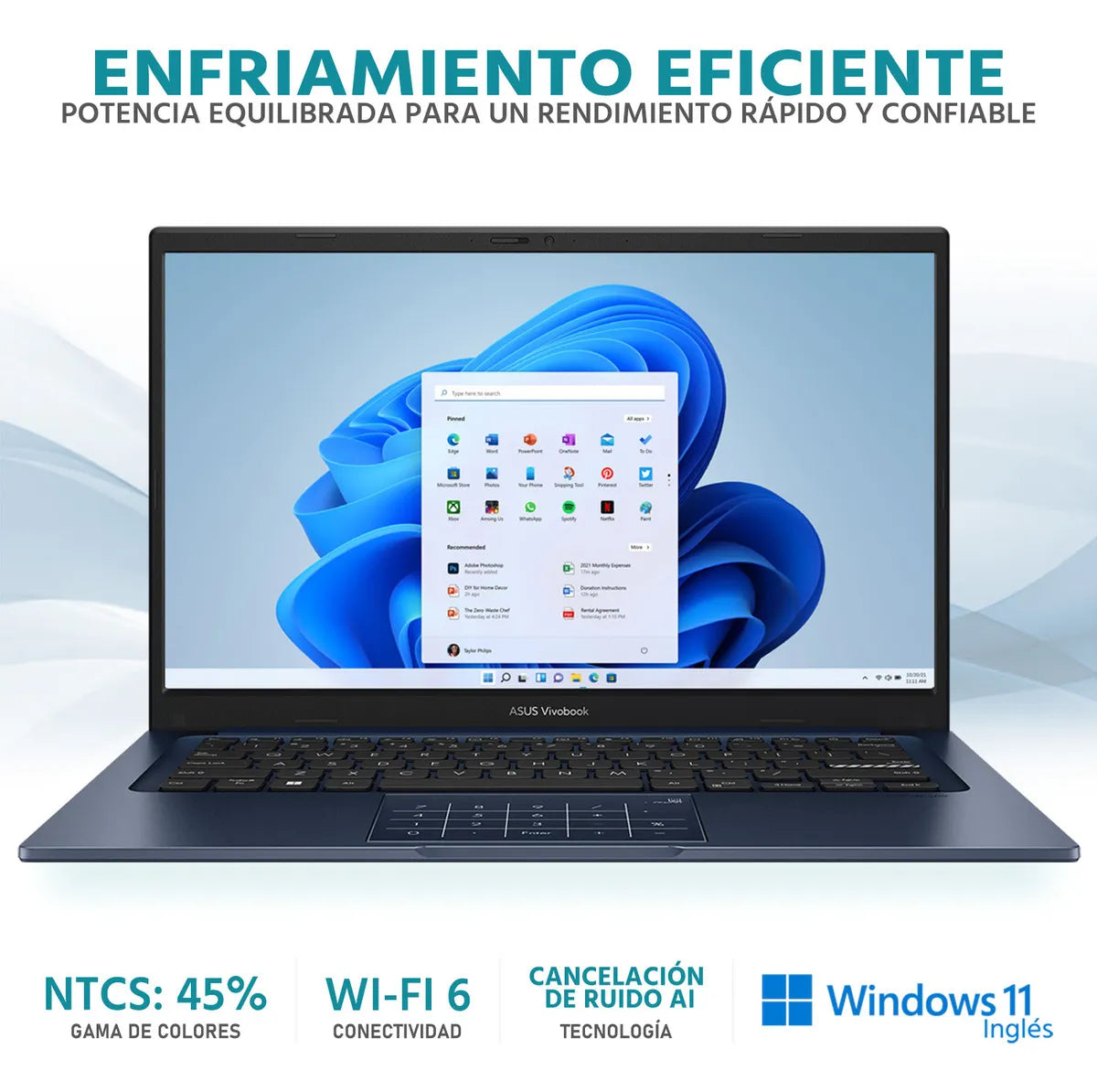 ASUS VIVOBOOK 14 FHD LAPTOP - INTEL CORE I7 - 12GB RAM - 512GB SSD WIN11 - BLUE