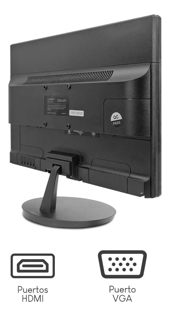 Monitor LED 22" Q-Touch QT-2200 Full HD 75Hz Negro VESA HDMI VGA
