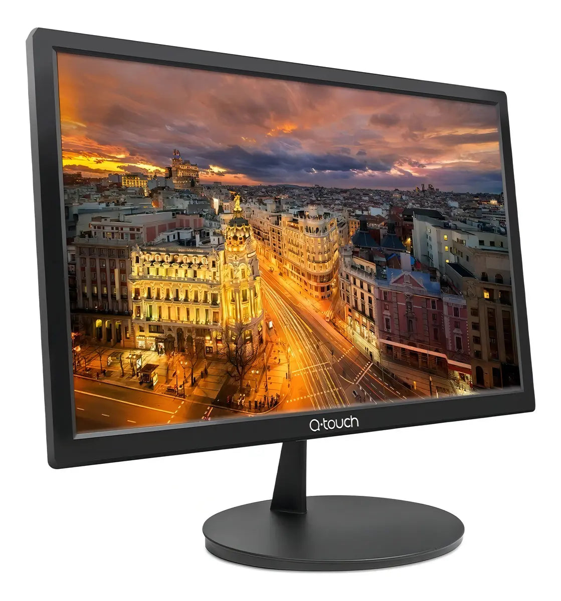 Monitor Q-Touch 19" LED HD 1440x900 75Hz Negro QT-1900 Computador HDMI