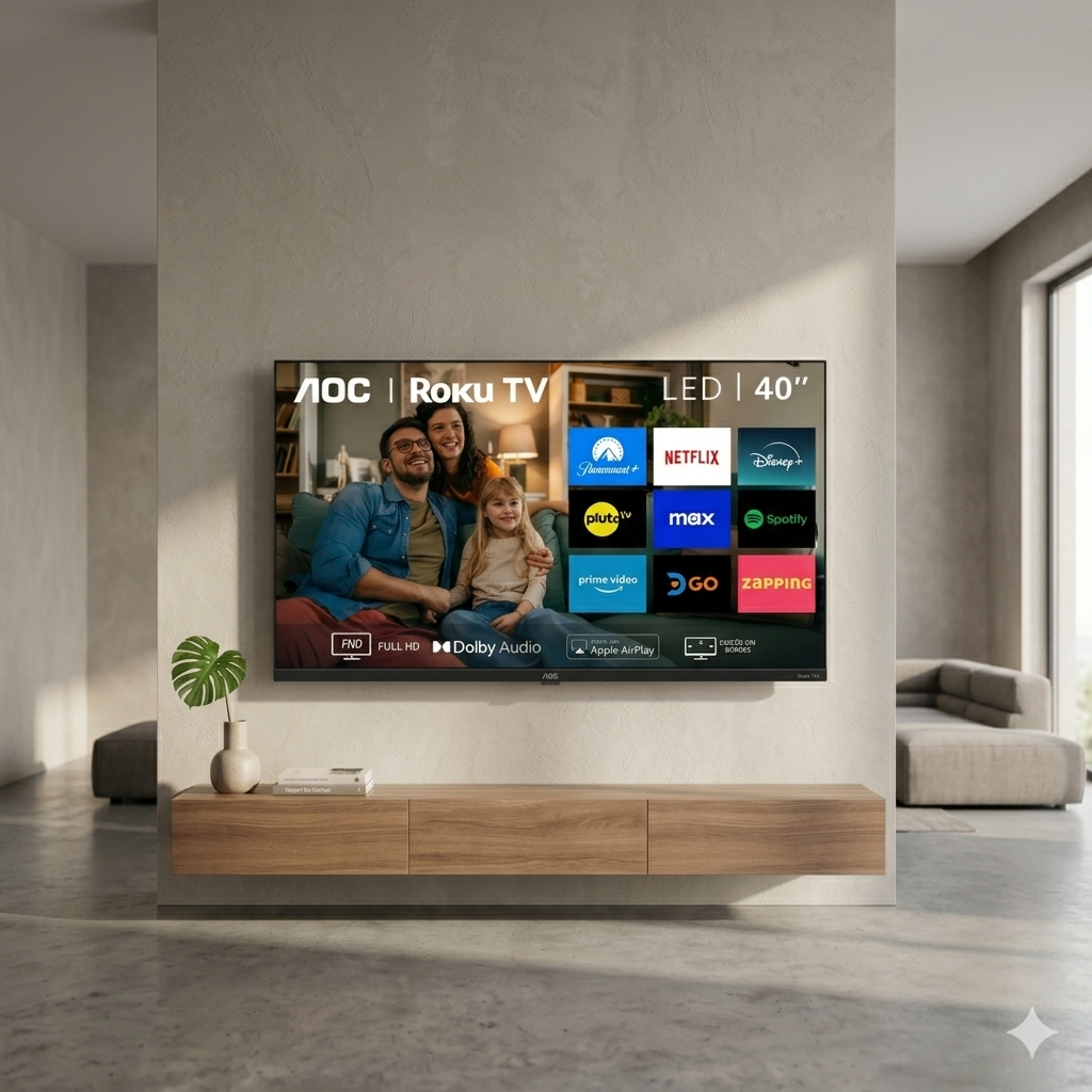Smart Tv Aoc Roku 40" HD Lcd Hdmi 40s5045