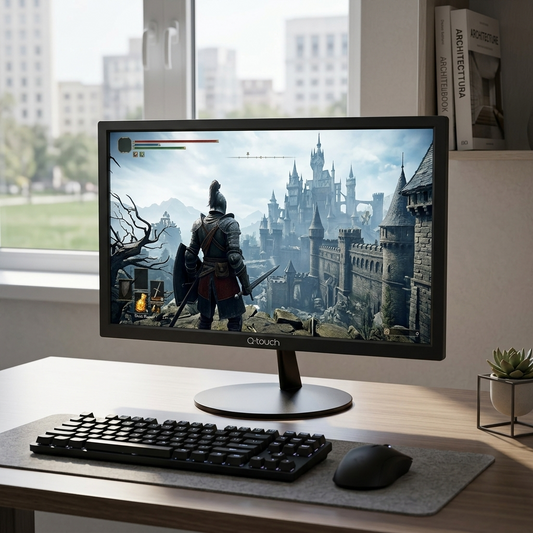 Monitor LED 24 pulgadas Q-Touch Full HD 75Hz HDMI VGA Negro Slim