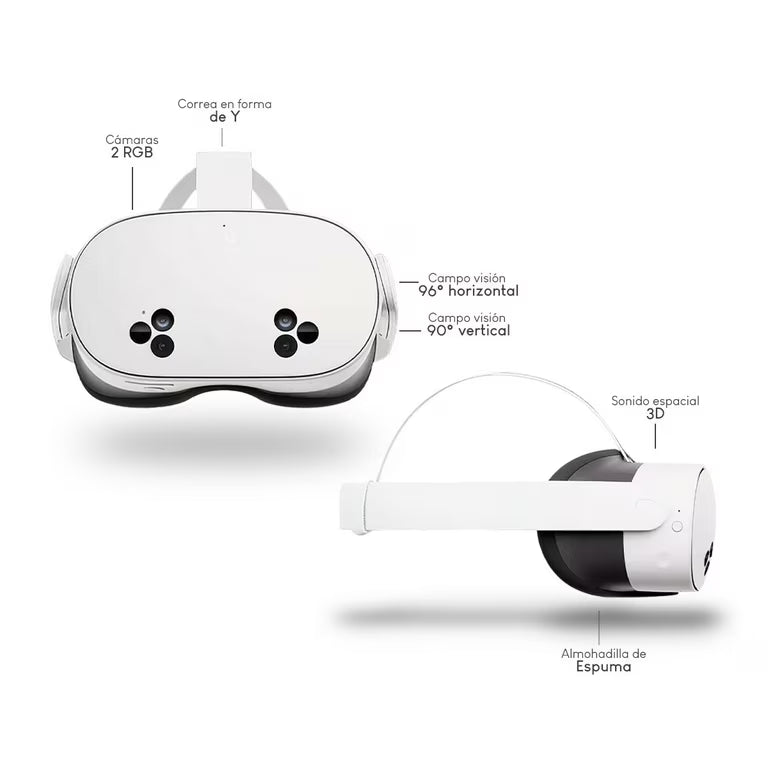 Meta Quest 3s Lentes de Realidad Virtual de 128 GB Blanco